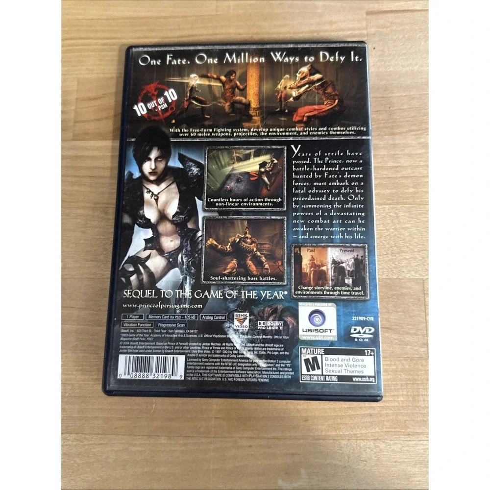 Prince Of Persia: Warrior Within (PS2, 2004) Complete